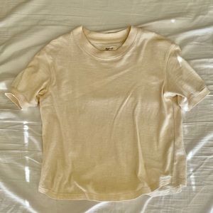 Madewell cream white tshirt xxs